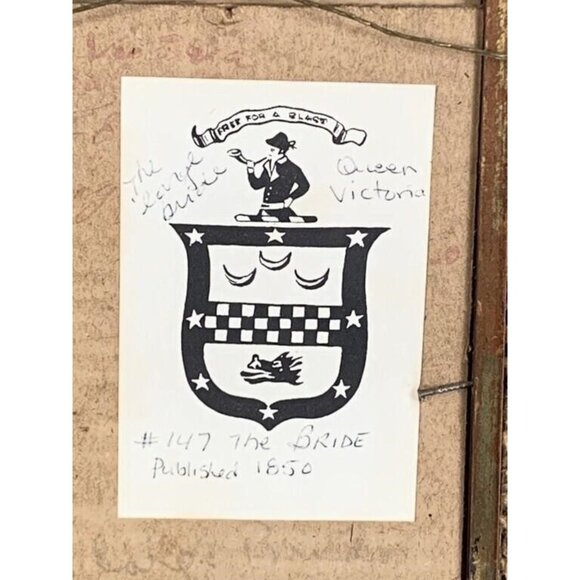 Antique 1850 HTF Publish “The Bride” Photo Antique Framed Of Queen Victoria 8x10 - Picture 4 of 7